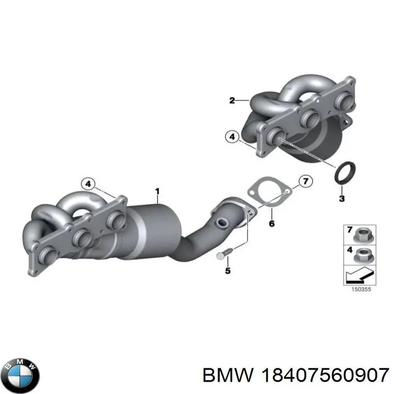 Колектор випускний 18407560907 BMW