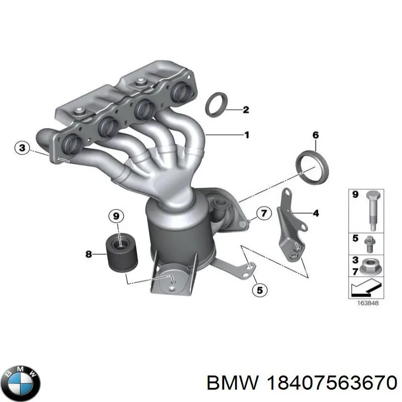 Колектор випускний 18407563670 BMW