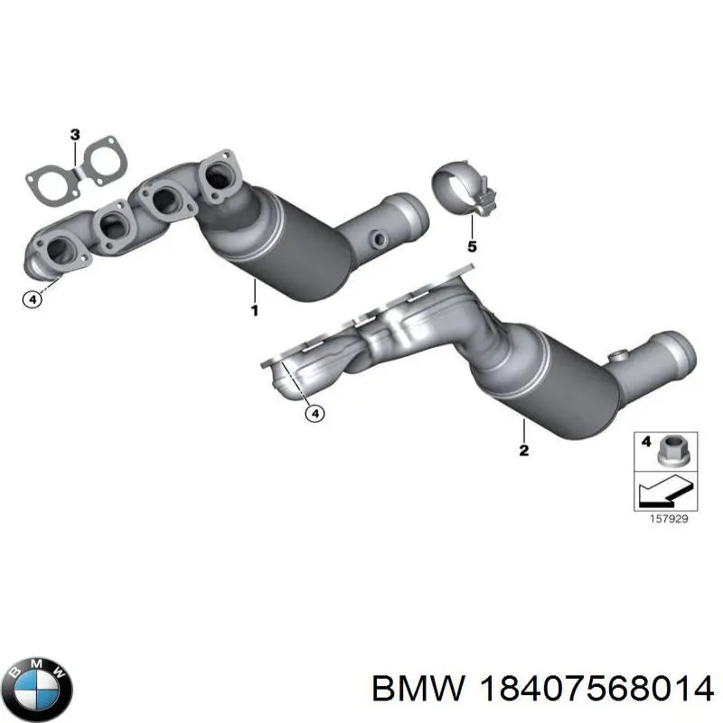 Газопроводи (колектор випускний) BMW 18407568013 ціна, від 63.35 USD