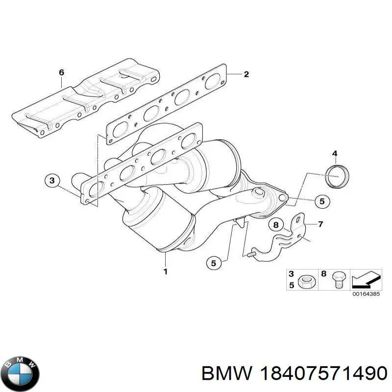 18407571490 BMW Система випуску газів двигуна