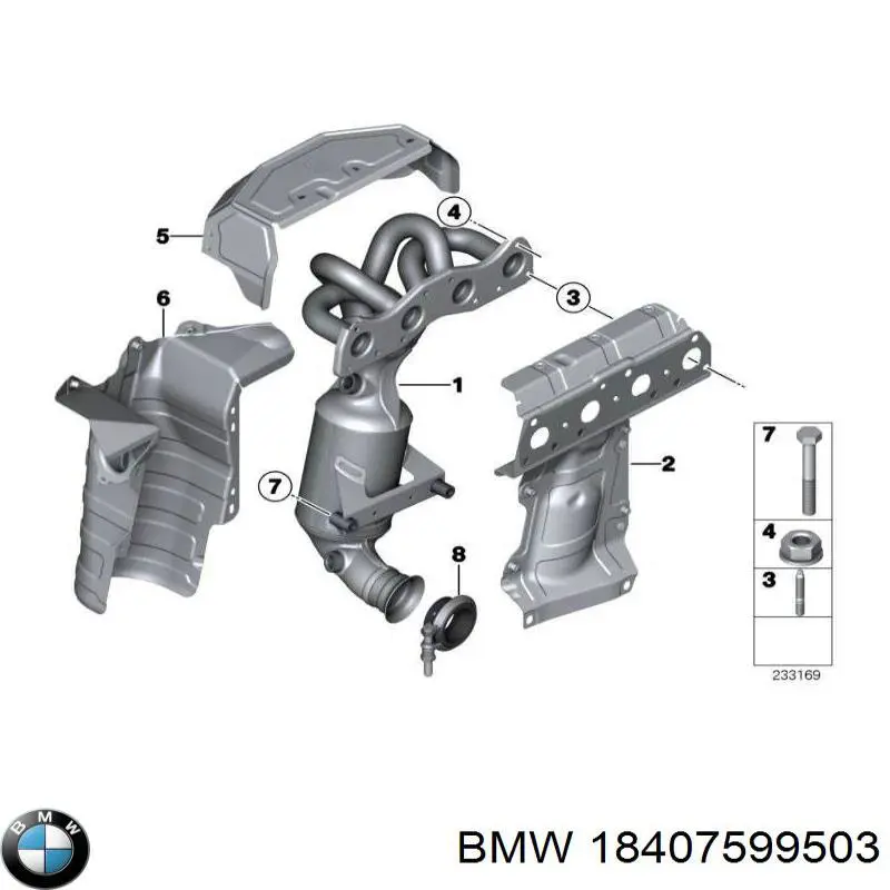 18407599503 BMW конвертор-каталізатор (каталітичний нейтралізатор)