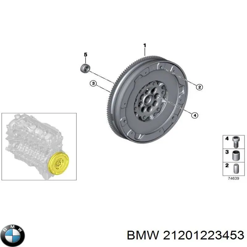 Купити 21201223453 BMW Маховик із зубчастим ободом в зборі