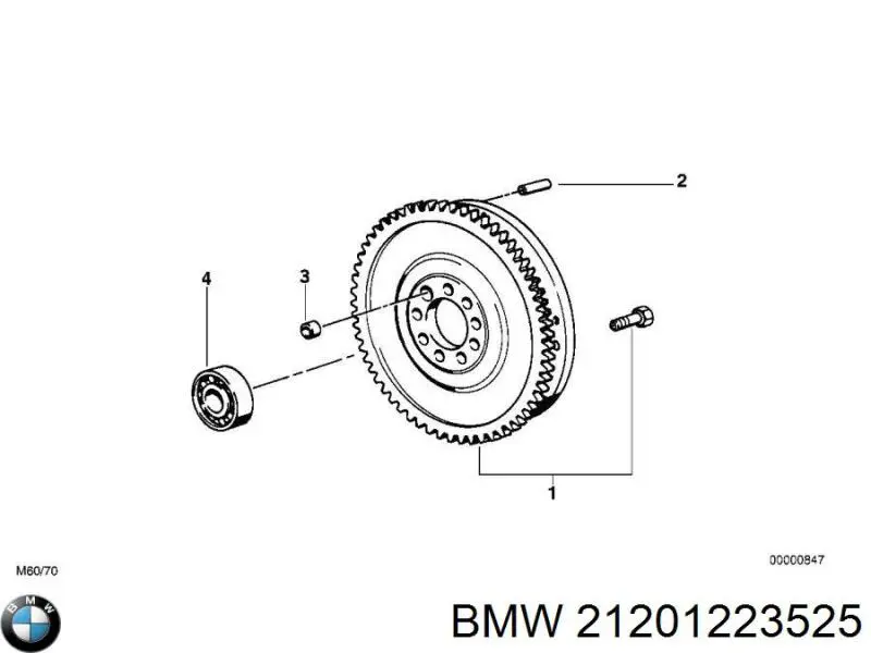 Купити 21201223525 BMW Маховик із зубчастим ободом в зборі