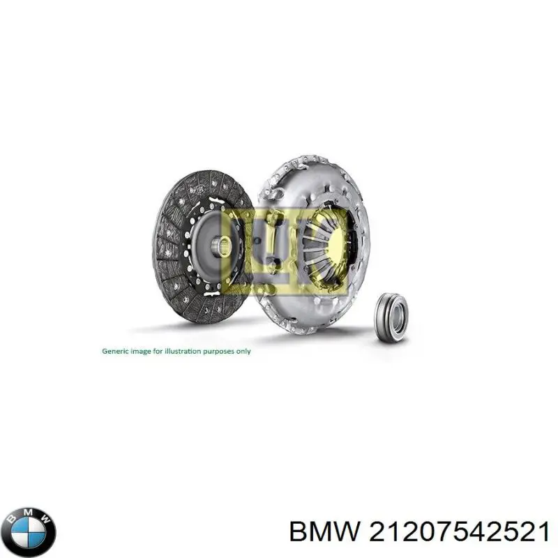 Комплект зчеплення (3 частини) BMW 21207542521 ціна, від 259.84 USD