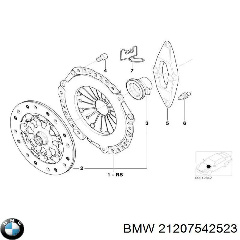 Комплект зчеплення (3 частини) 21207542523 BMW