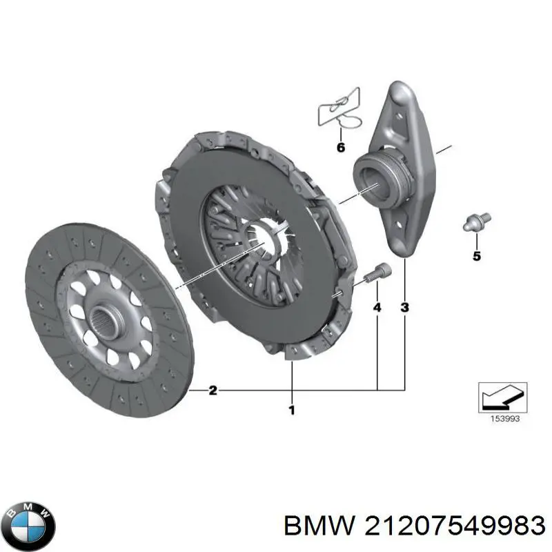 21207549983 BMW комплект зчеплення (3 частини)