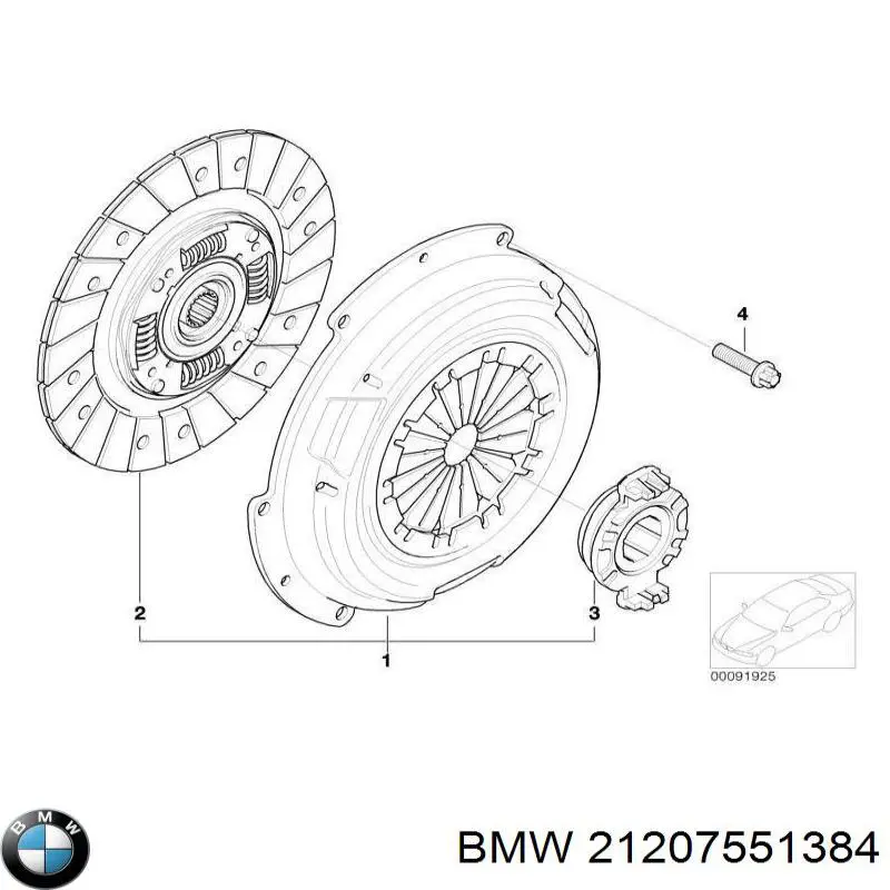 21207551384 BMW Зчеплення в зборі
