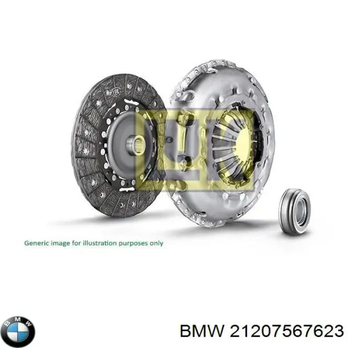 Комплект зчеплення (3 частини) 21207567623 BMW