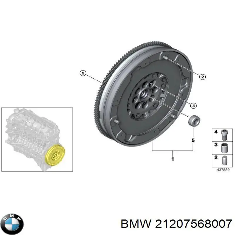 Купити 21207541017 BMW Маховик із зубчастим ободом в зборі