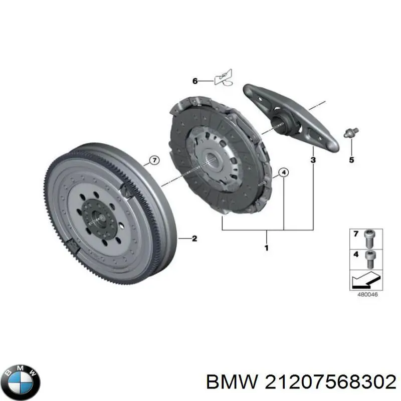 21207568302 BMW комплект зчеплення (3 частини)