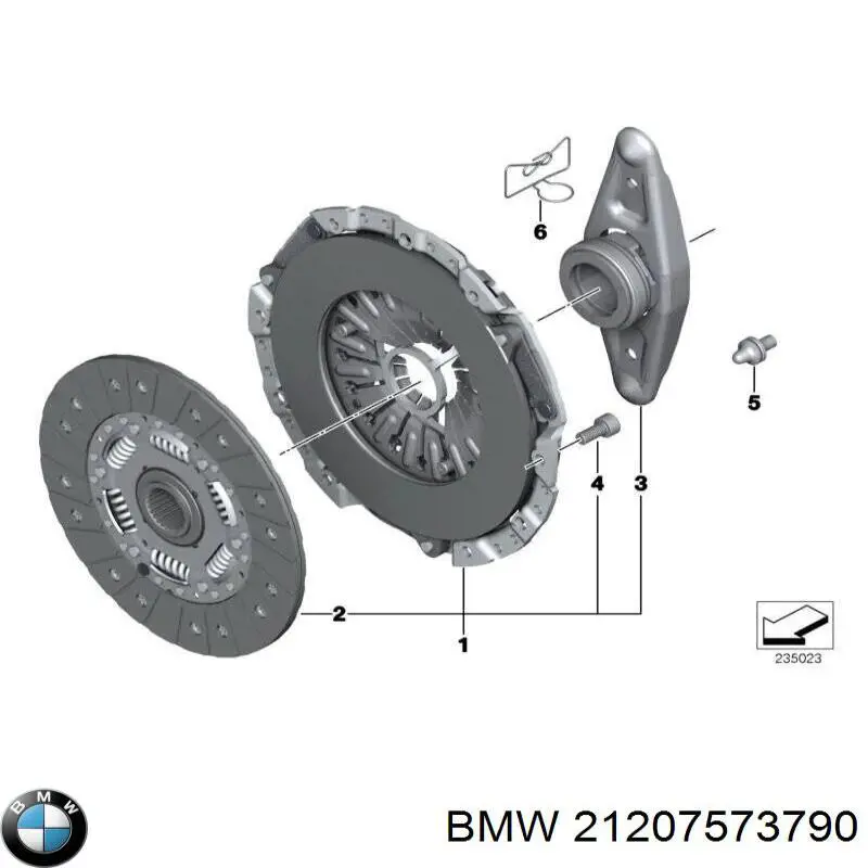 21207573790 BMW комплект зчеплення (3 частини)