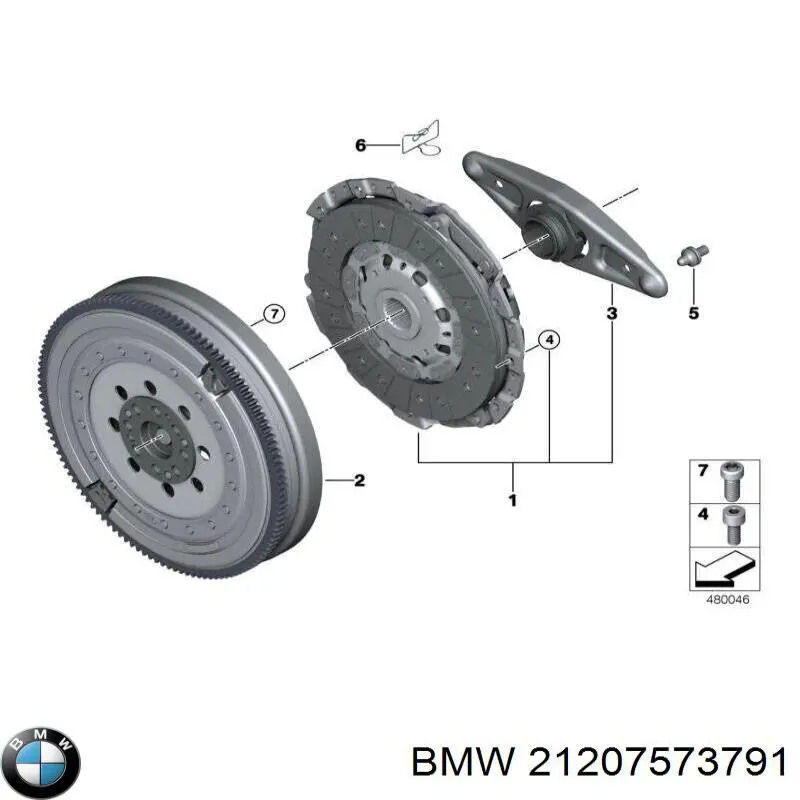 21207573791 BMW комплект зчеплення (3 частини)