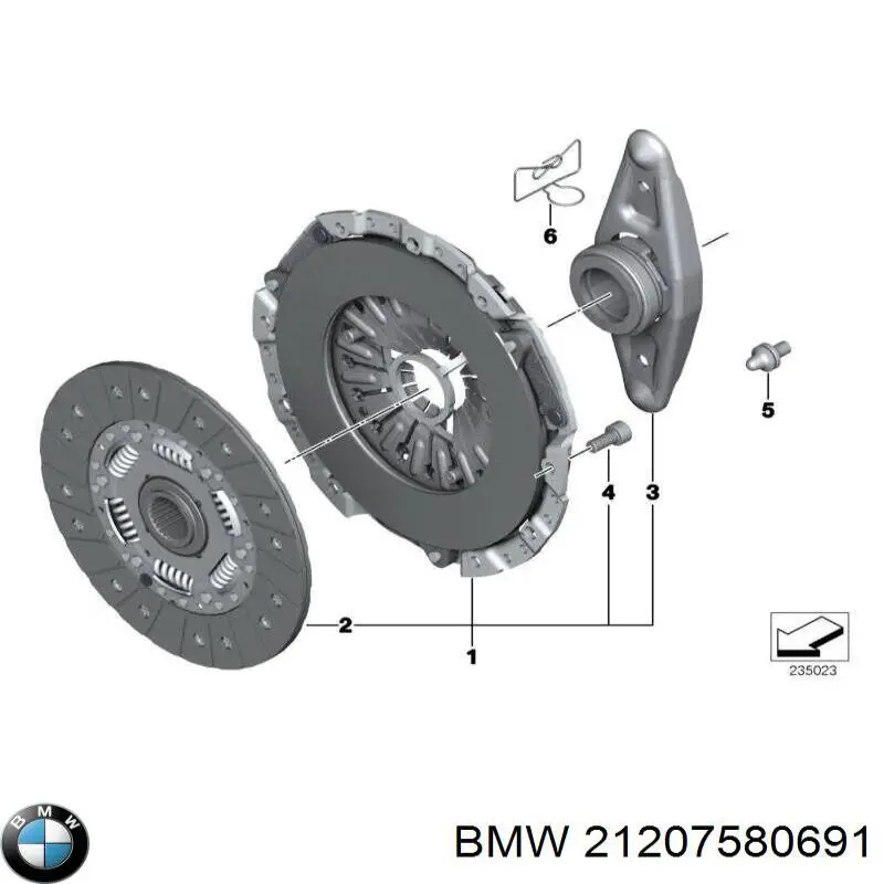 Купити 21207580691 BMW Комплект зчеплення (диск, корзина, підшипник)