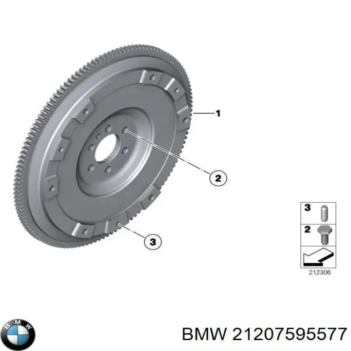 Маховик двигуна 21207595577 BMW