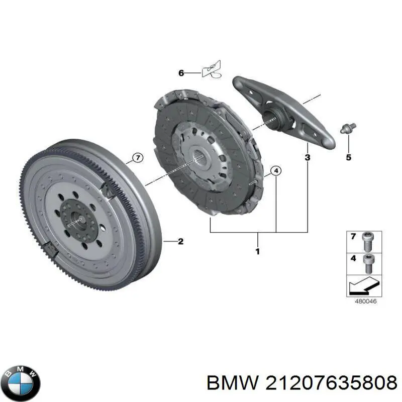 Купити 21207635808 BMW Комплект зчеплення (диск, корзина, підшипник)
