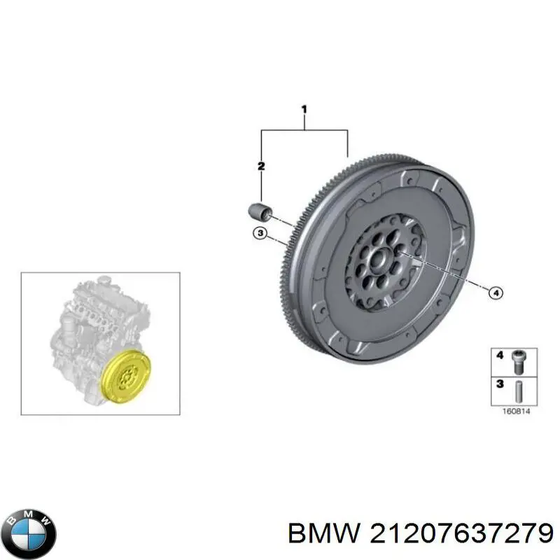 Купити 21207637279 BMW Маховик із зубчастим ободом в зборі