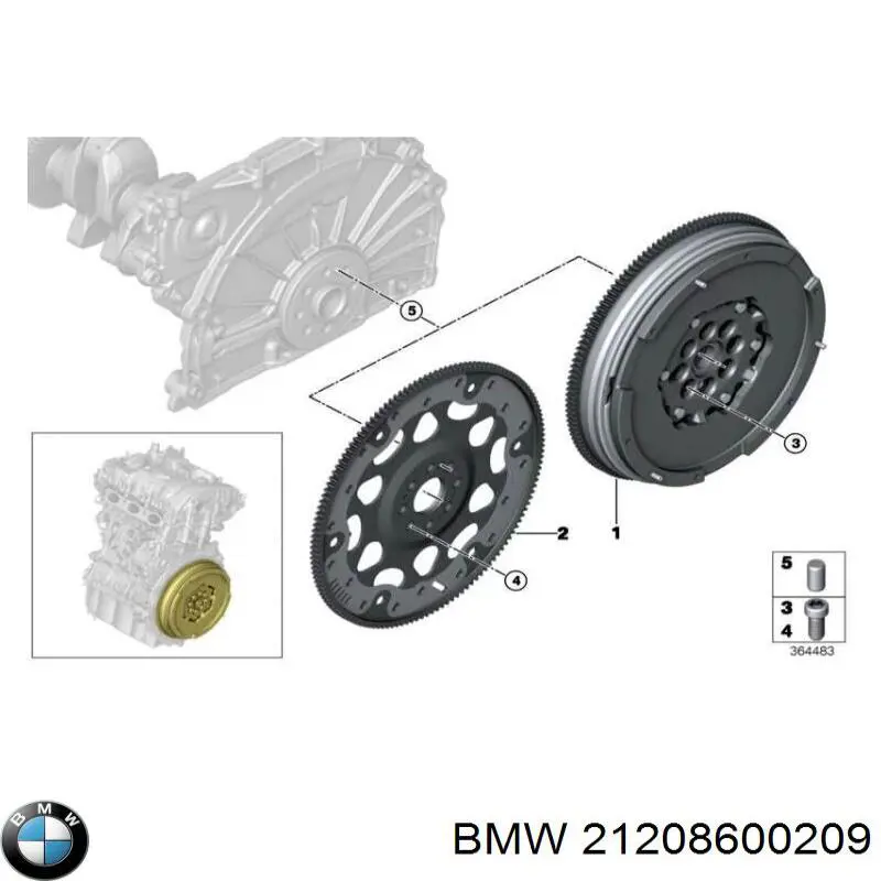 Купити 21208600209 BMW Маховик із зубчастим ободом в зборі