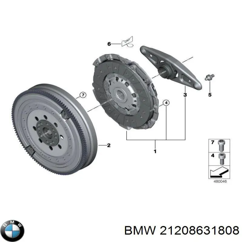21208631808 BMW комплект зчеплення (3 частини)