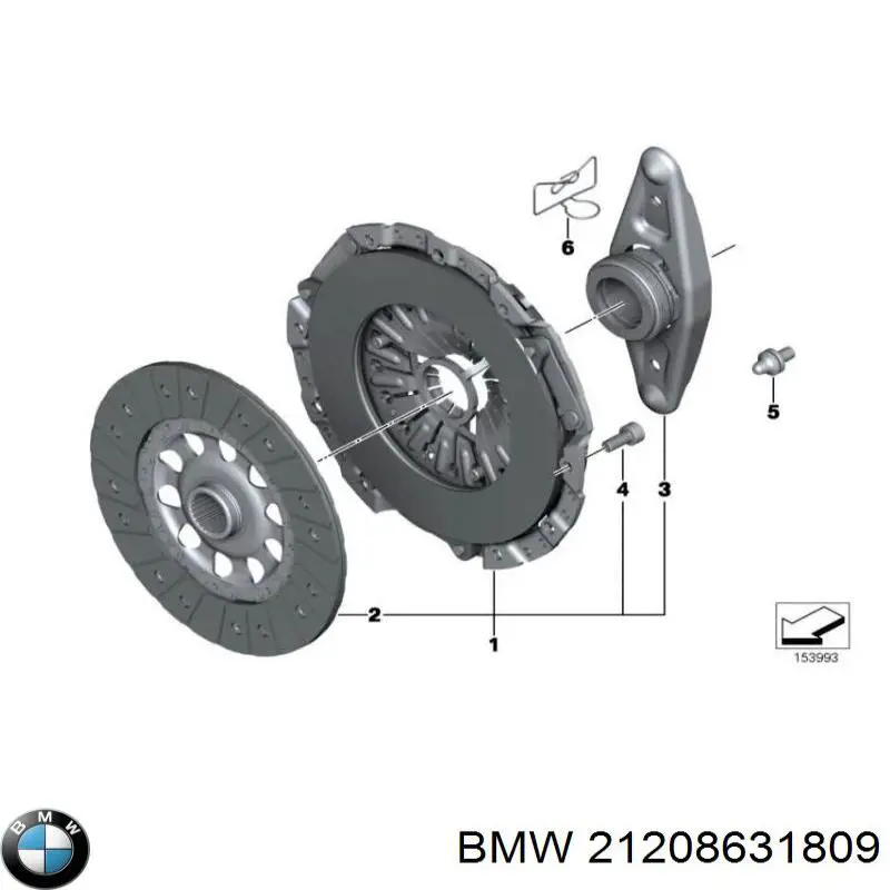 Комплект зчеплення (3 частини) 21208631809 BMW