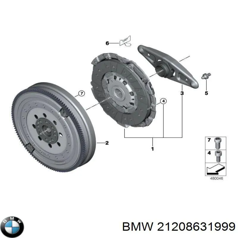 21208631999 BMW комплект зчеплення (3 частини)