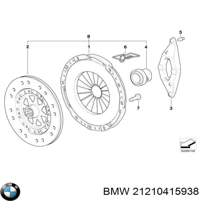 21210415938 BMW комплект зчеплення (3 частини)