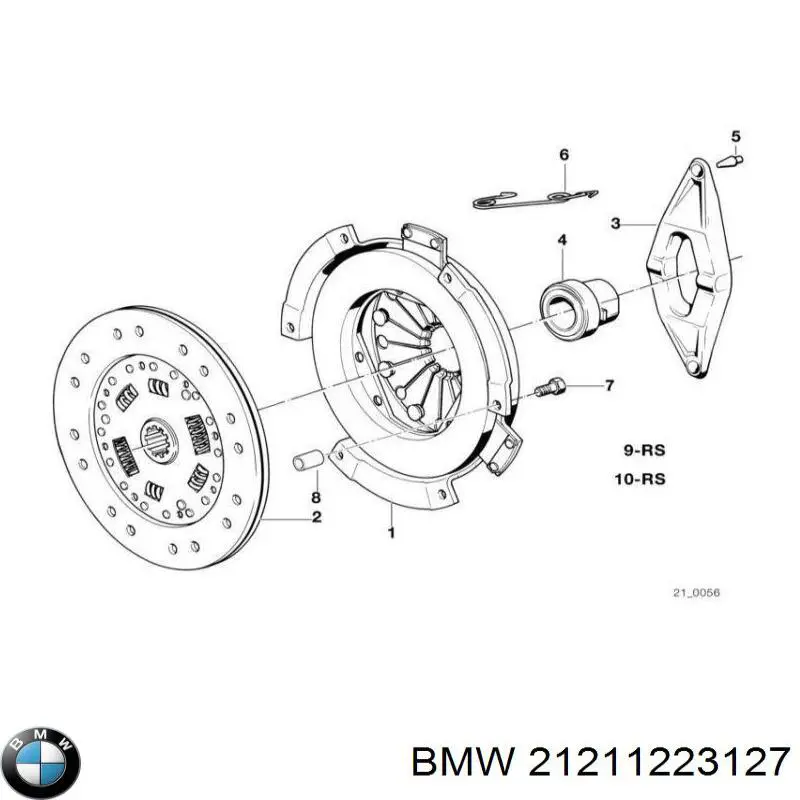 21201225716 BMW комплект зчеплення (3 частини)