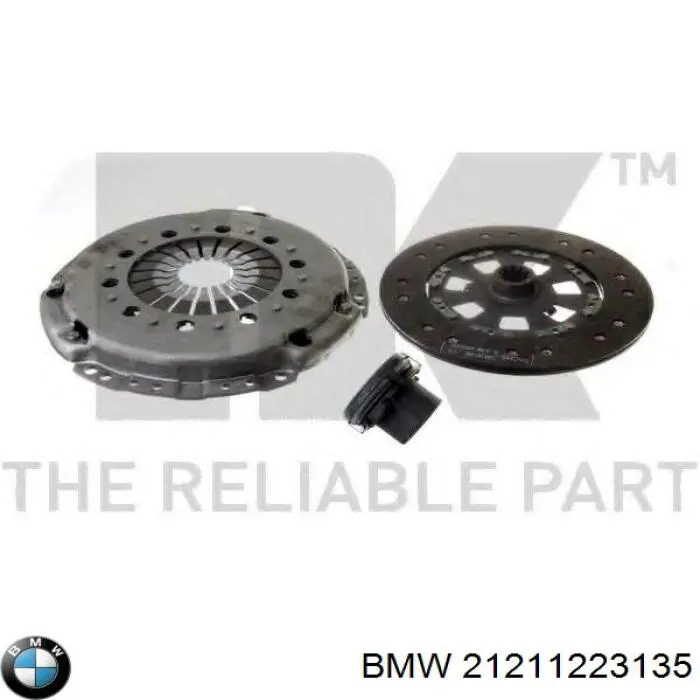 Комплект зчеплення (3 частини) BMW 21211223135 ціна, від 122.26 USD