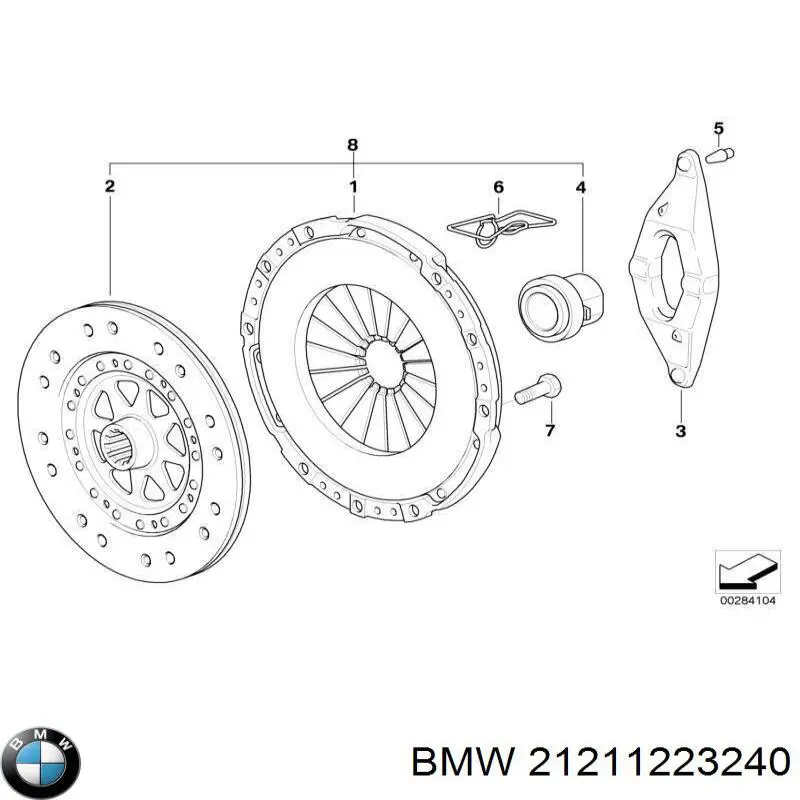 21211223240 BMW комплект зчеплення (3 частини)