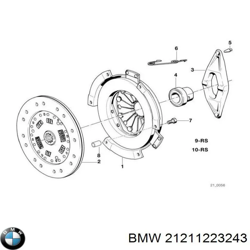 Купити 1223243 BMW Комплект зчеплення (диск, корзина, підшипник)
