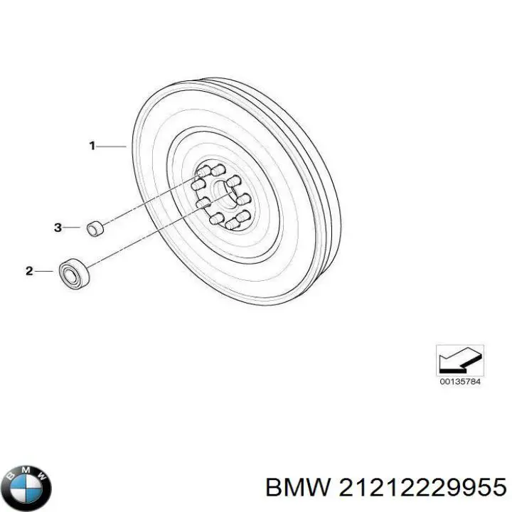Купити 21212229955 BMW Маховик із зубчастим ободом в зборі