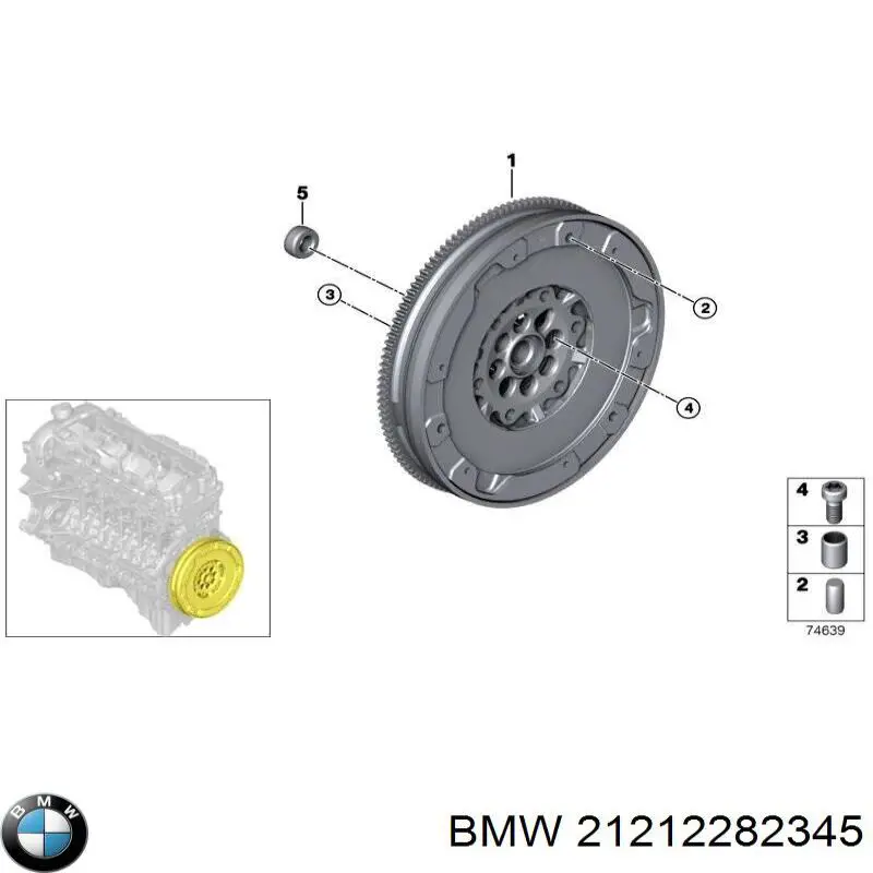 Маховик двигуна BMW 21212282345 ціна, від 545.38 USD