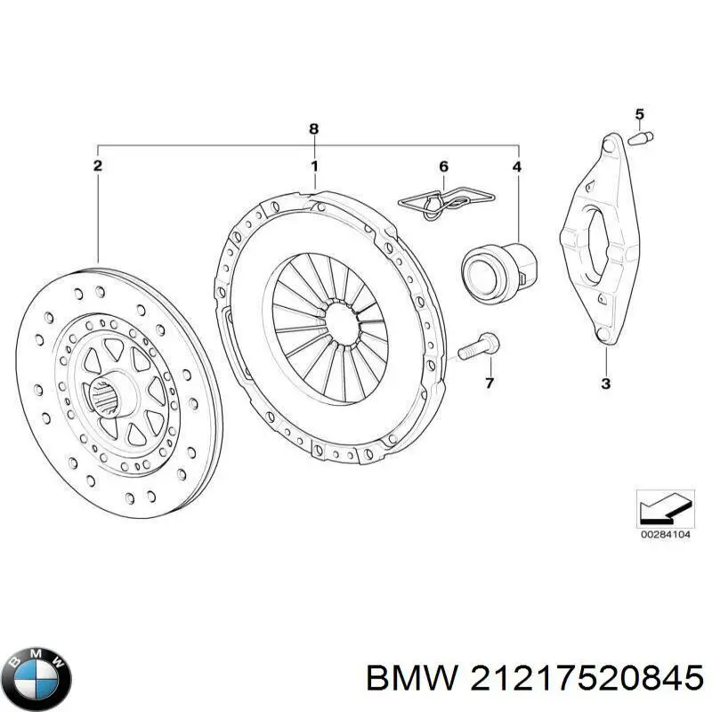 21217520845 BMW комплект зчеплення (3 частини)
