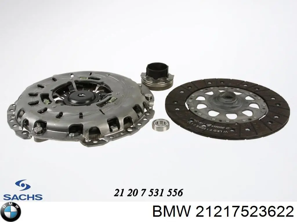 Комплект зчеплення (3 частини) BMW 21217523622 ціна, від 187.71 USD