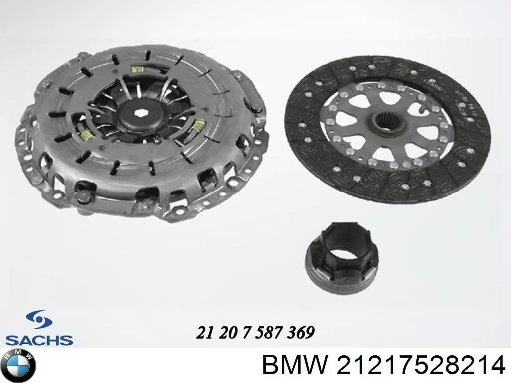 Комплект зчеплення (3 частини) BMW 21217528214 ціна, від 577.75 USD