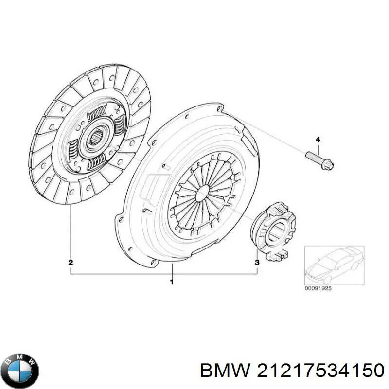 21217534150 BMW Зчеплення в зборі