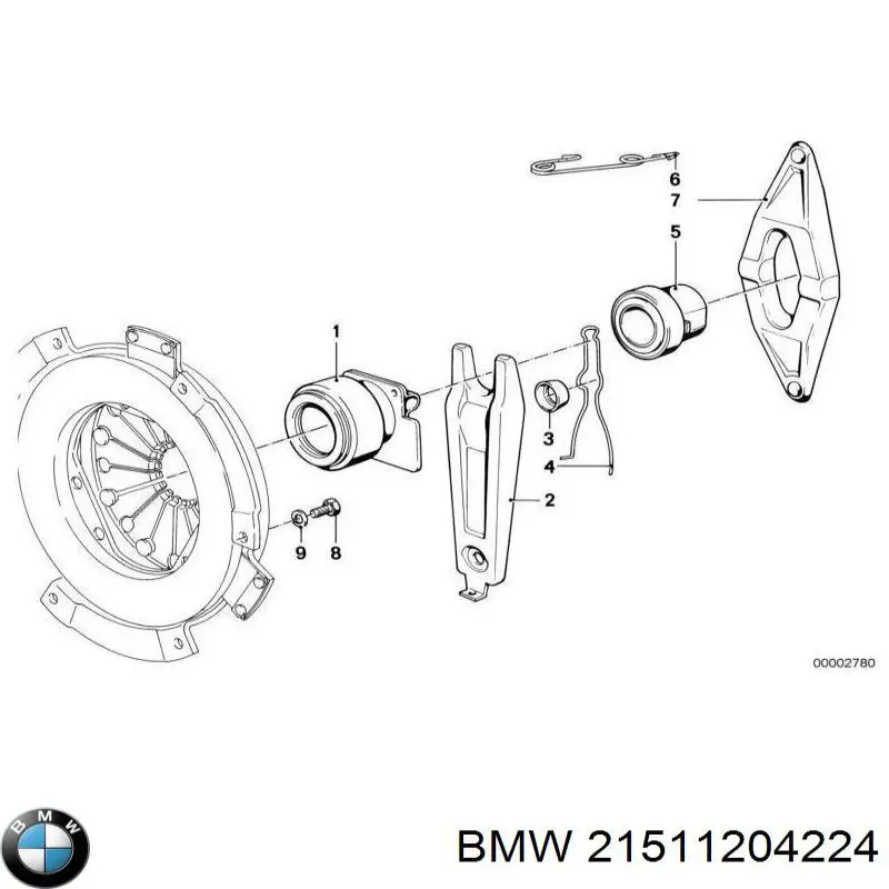 21511204224 BMW Підшипник ковзання зчеплення