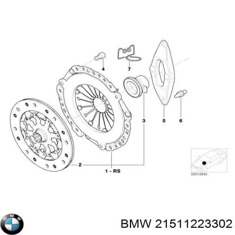 Вилка зчеплення BMW 21511223302 ціна, від 86.08 USD