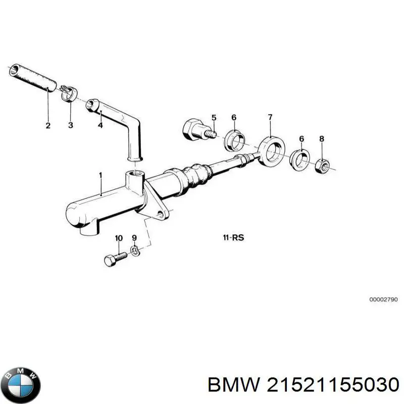 Ремкомплект головного циліндру зчеплення 21521155030 BMW