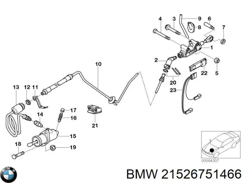 Трубка зчеплення BMW 21526751466 ціна, від 79.37 USD