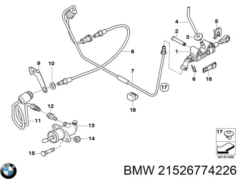 Шланг зчеплення BMW 21526774226 ціна, від 25.33 USD