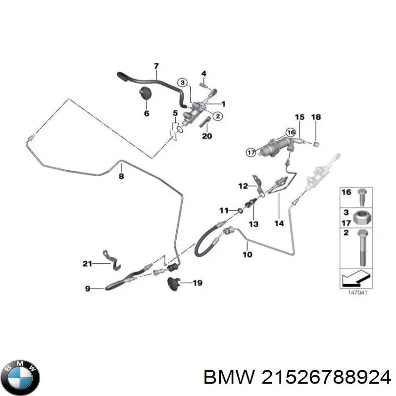 21526788924 BMW Трубка високого тиску ГПК