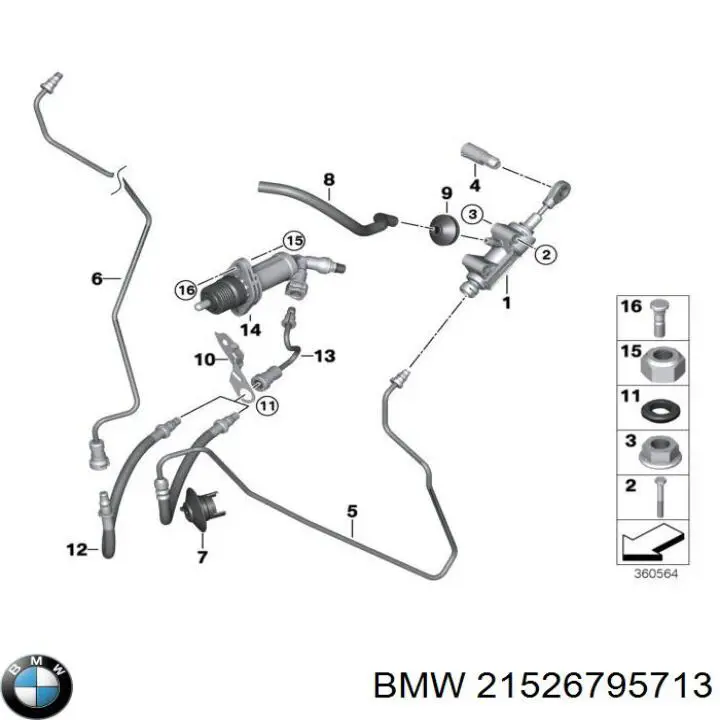 Актуатор зчеплення BMW 21526795713 ціна, від 68.91 USD