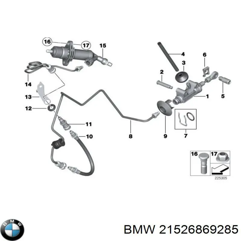 Купити 21526869285 BMW Шланг зчеплення