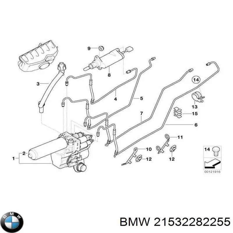 21532282255 BMW Шланг повітряний вентиляції картера