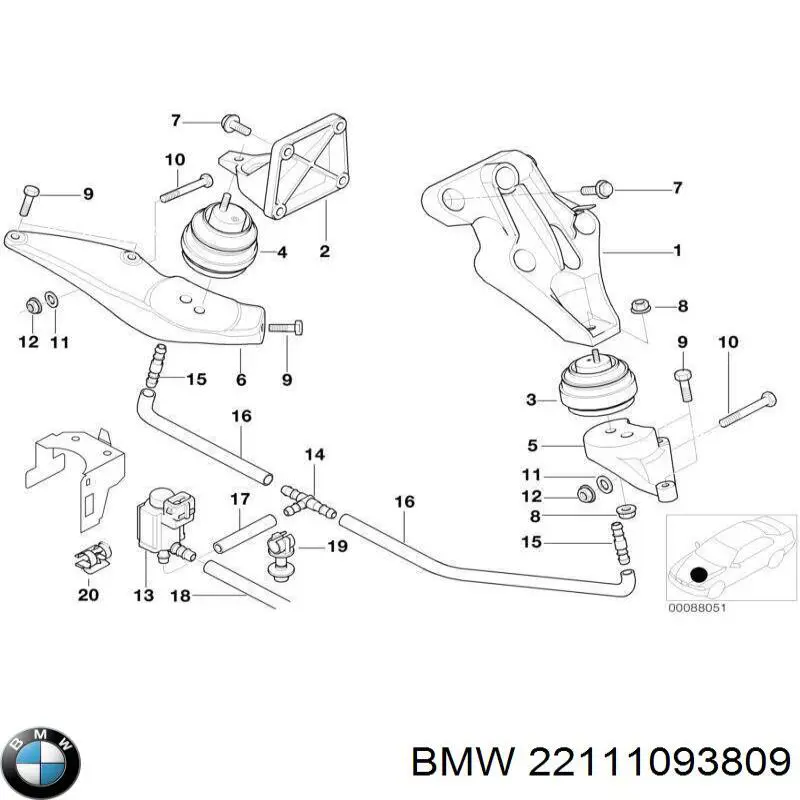  BMW 22111093809 ціна, від 255.83 USD