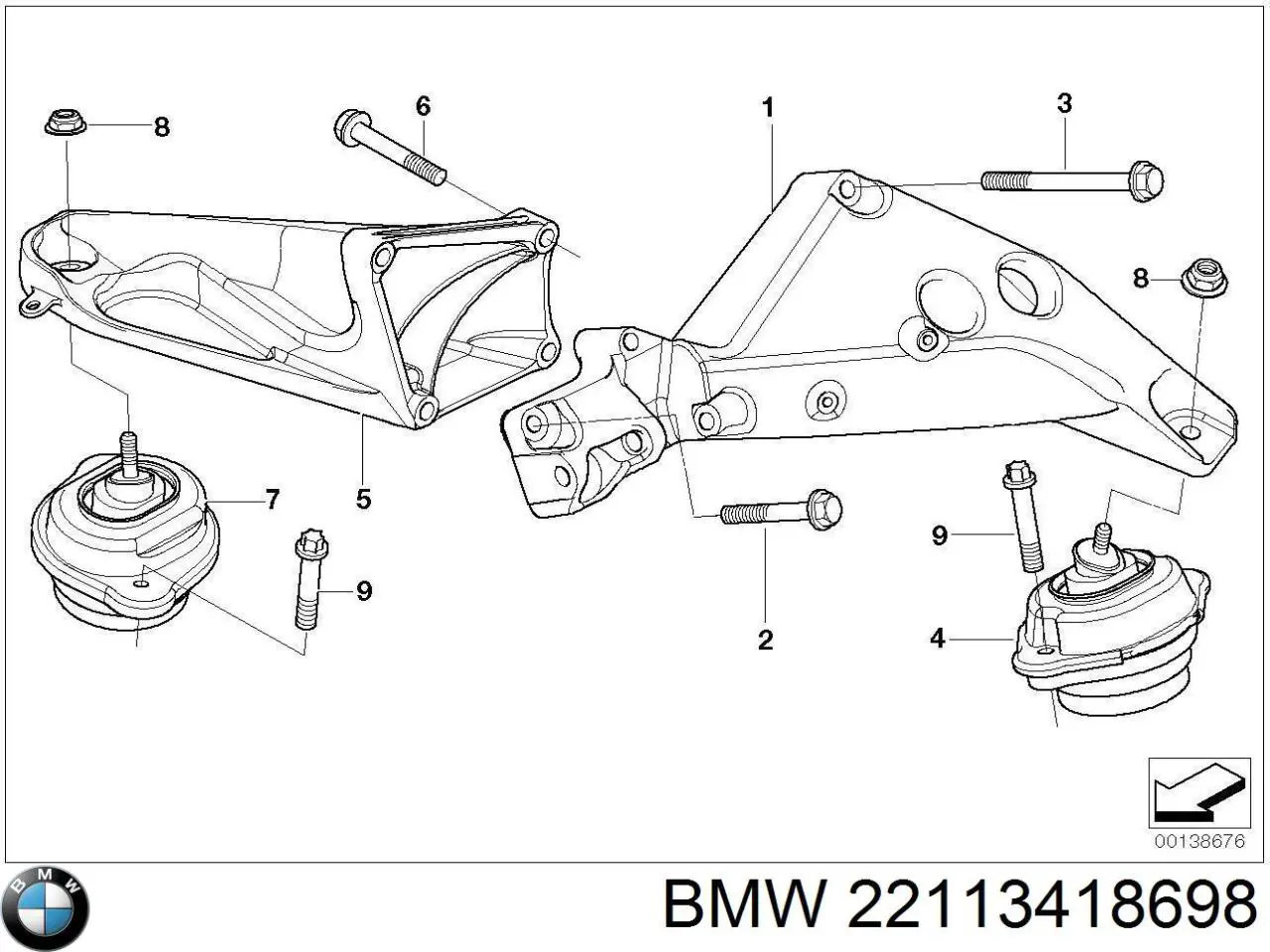  BMW 22113418698 ціна, від 177.33 USD