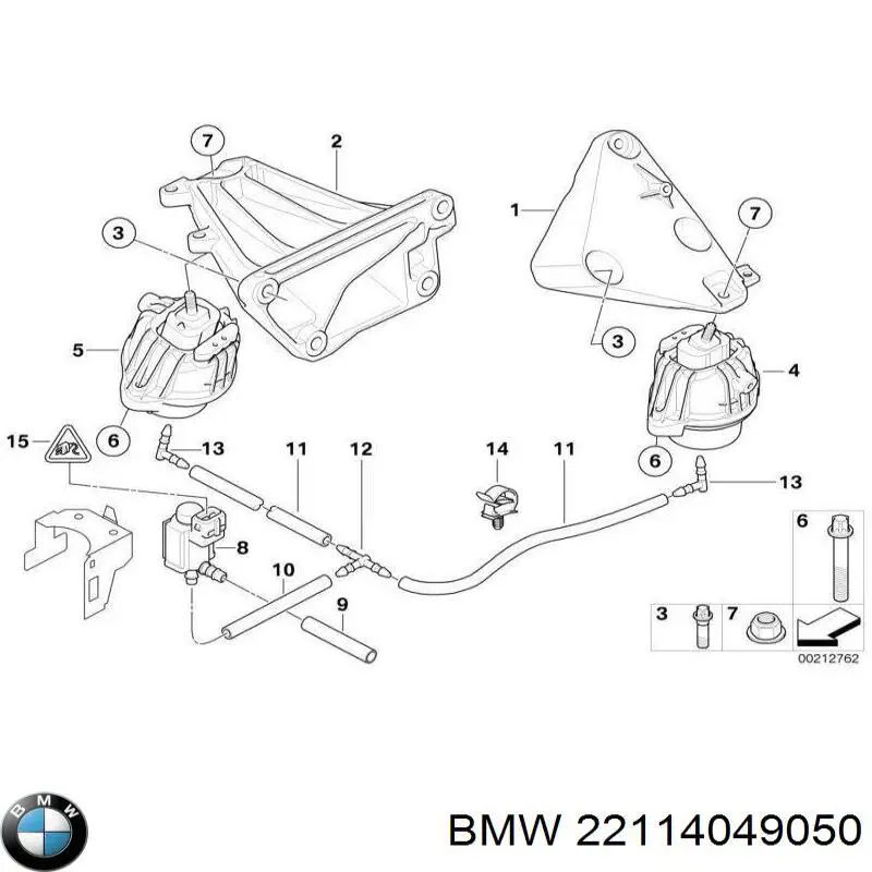 Купити 22114049050 BMW Подушка (опора) двигуна ліва/права