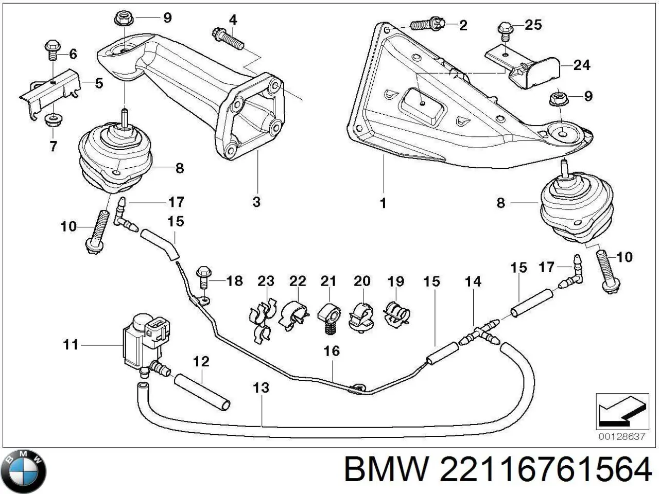  BMW 22116761564 ціна, від 15.58 USD