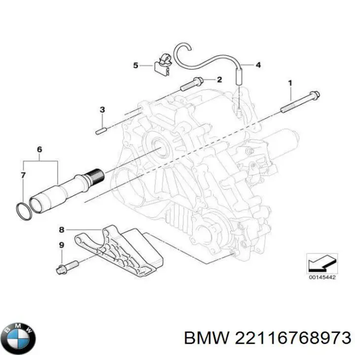 Кронштейн подушки (опори) двигуна, лівої на BMW 7 (E65,66)