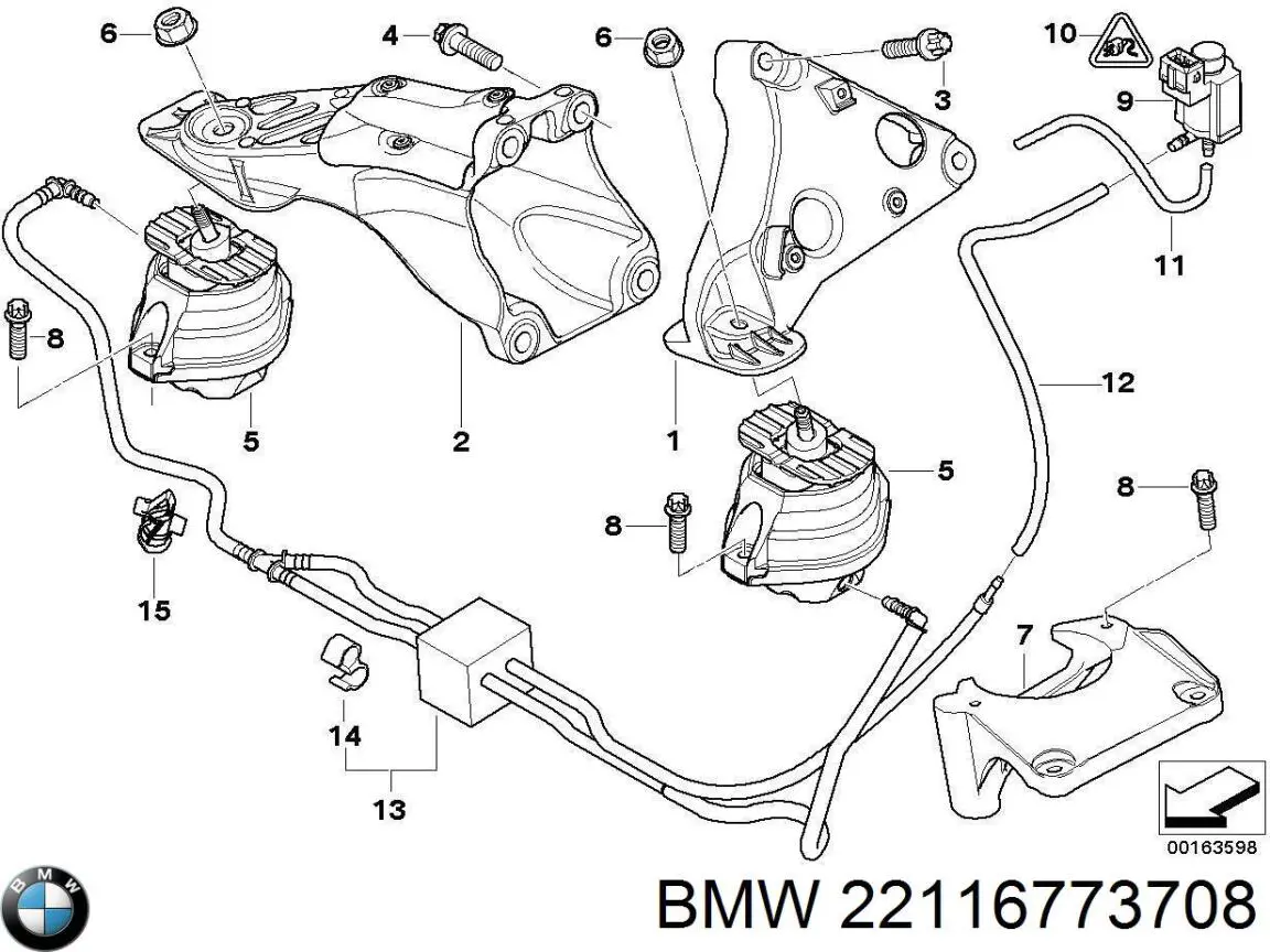 Трубопровід (гідровакуумного) підсилювача BMW 22116773708 ціна, від 21.54 USD